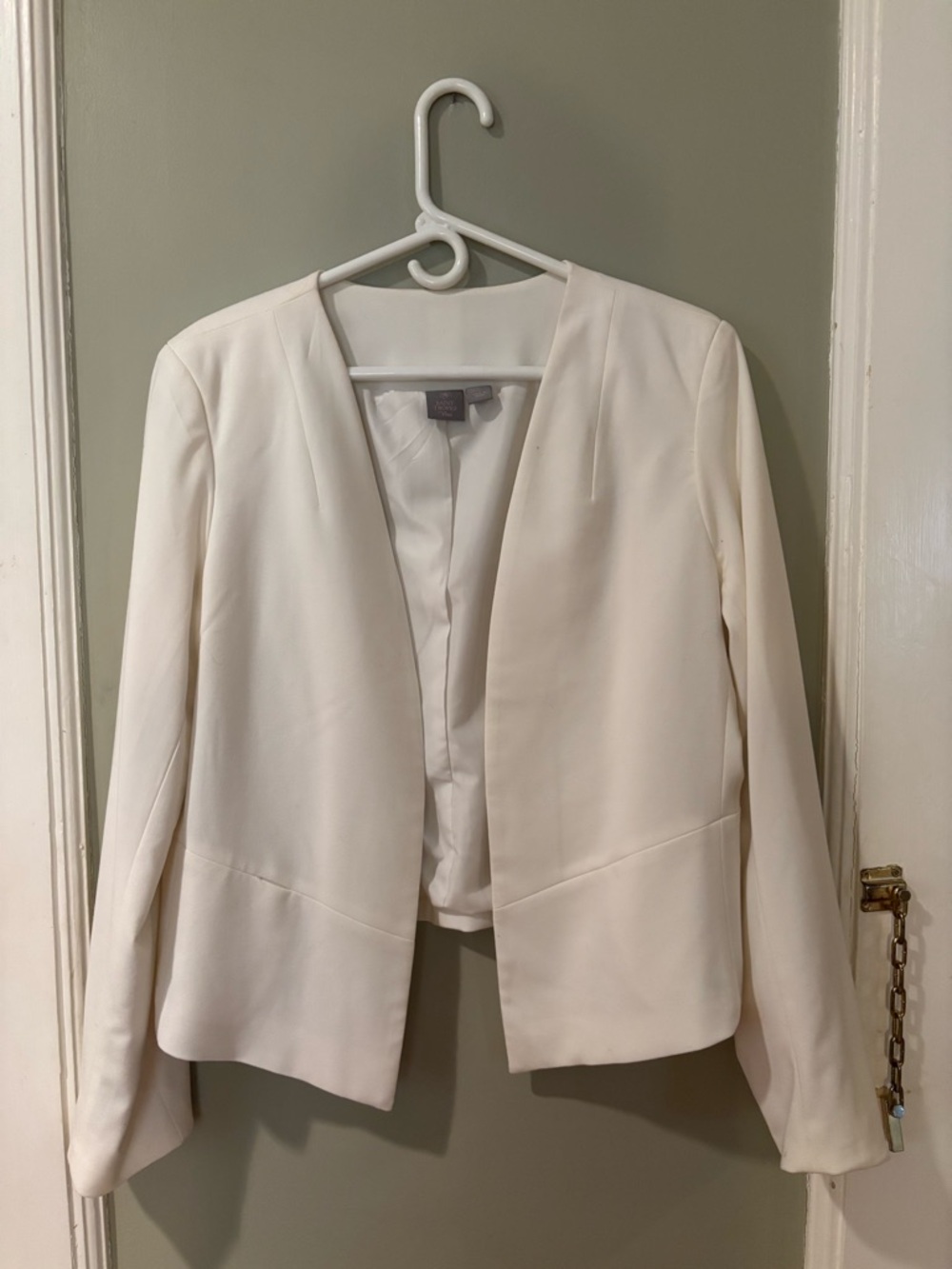 Saint Tropez West White Open-Front Blazer